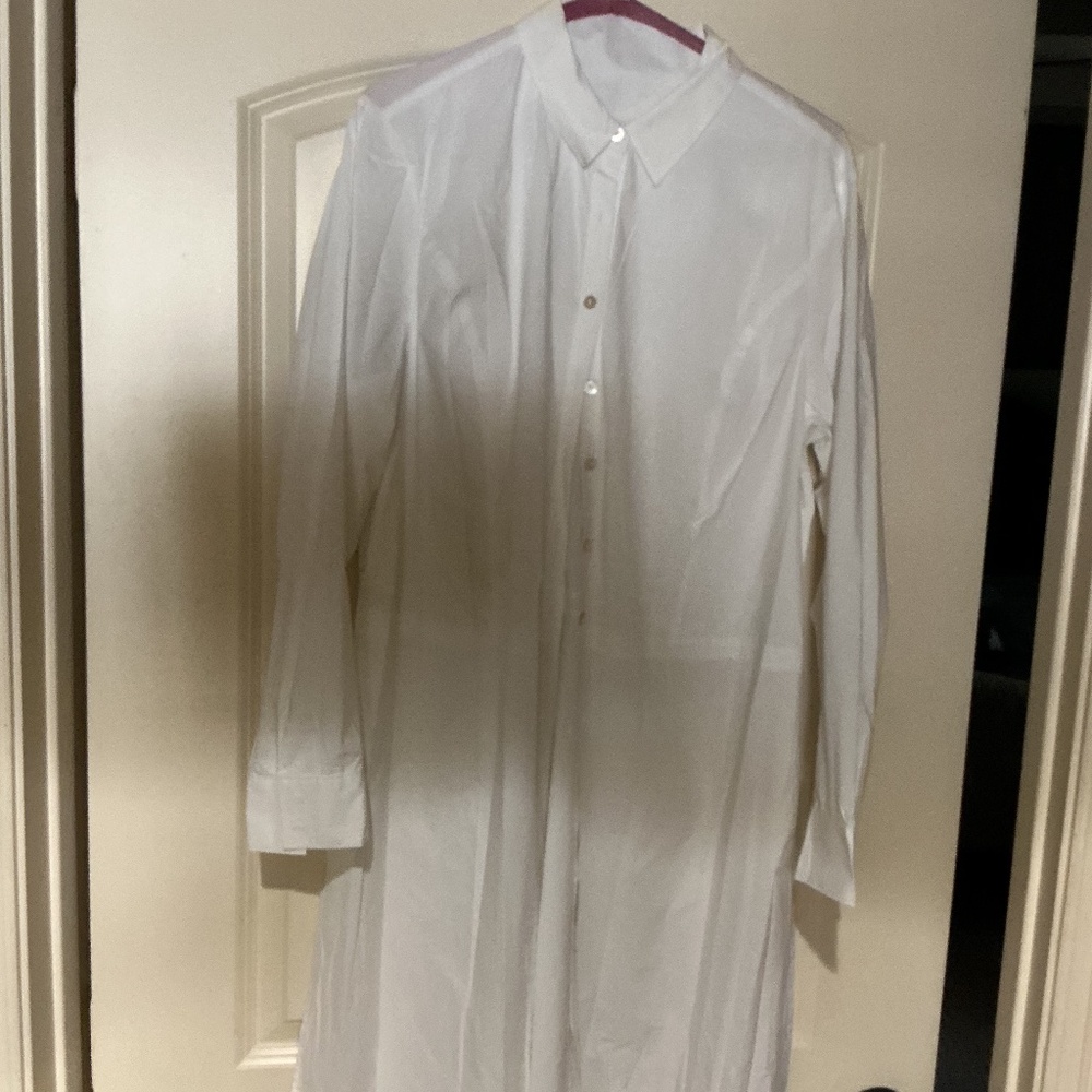 Tunic cotton button down shirt - image 1